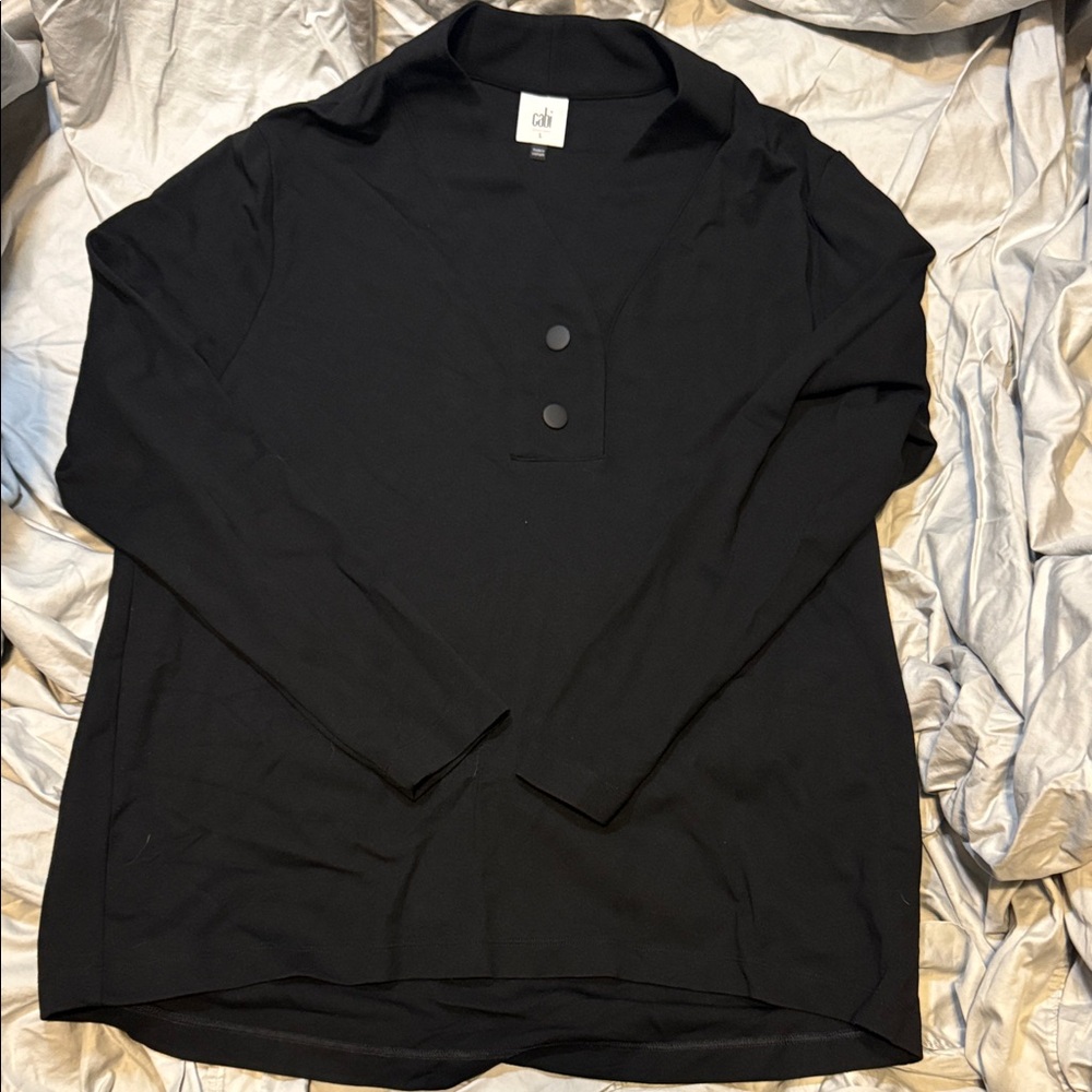 CAbi Black Long Sleeve Top